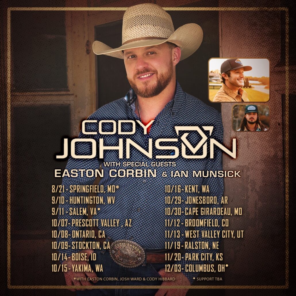 CODY JOHNSON ROARS BACK TO STAGE WITH SLATE OF 2021 TOUR DATES, NEW