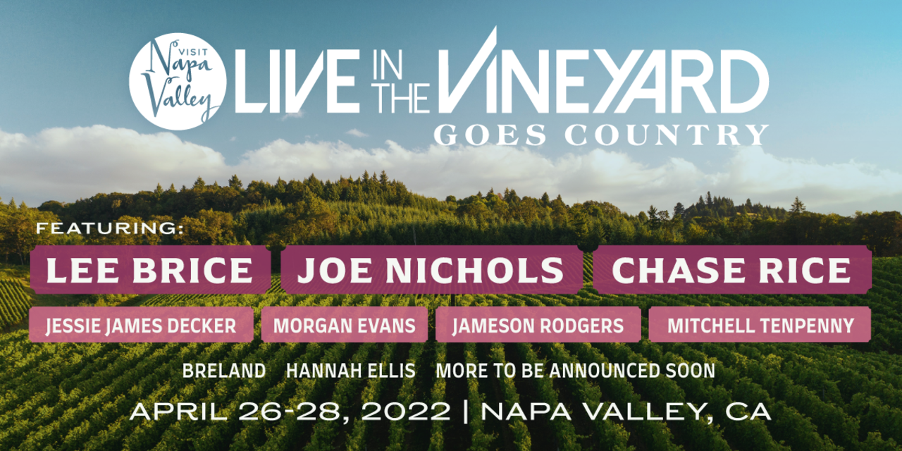 Live In The Vineyard Goes Country, Presented by Visit Napa Valley®, To