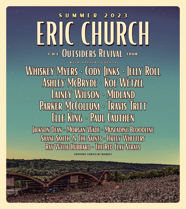 ERIC CHURCH ANNOUNCES 27DATE THE OUTSIDERS REVIVAL TOUR Nashville